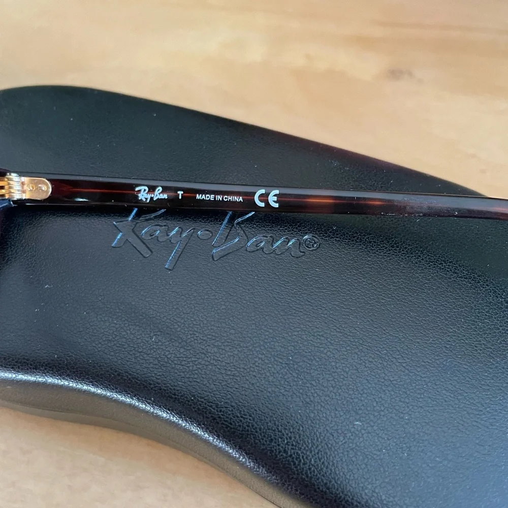 Ray-Ban Clubmaster Unisex Tortoise & Gold Eyeglass Frames - Picture 7 of 10